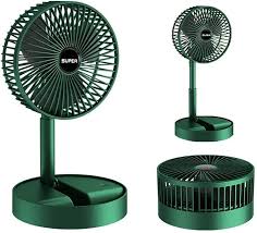 Table Fan High Speed – 2100 RPM Powerful rechargeable fan With 3 Speed Airflow | Noiseless portable fan for home,office,Kitchen| 1800 mAh charging battery fan for Desk